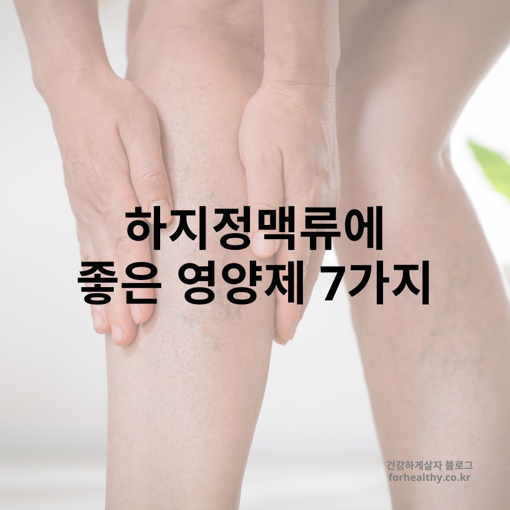 하지정맥류에 좋은 영양제