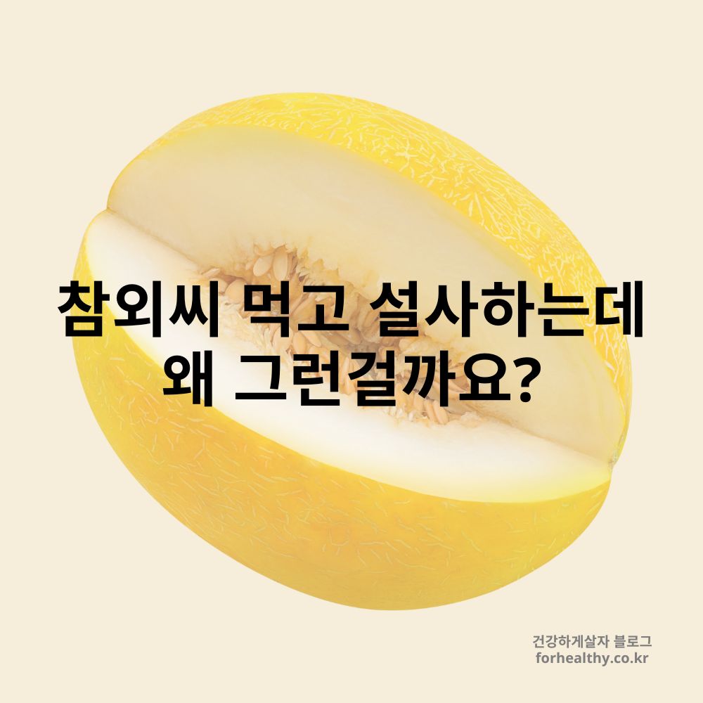 참외씨 먹고 설사