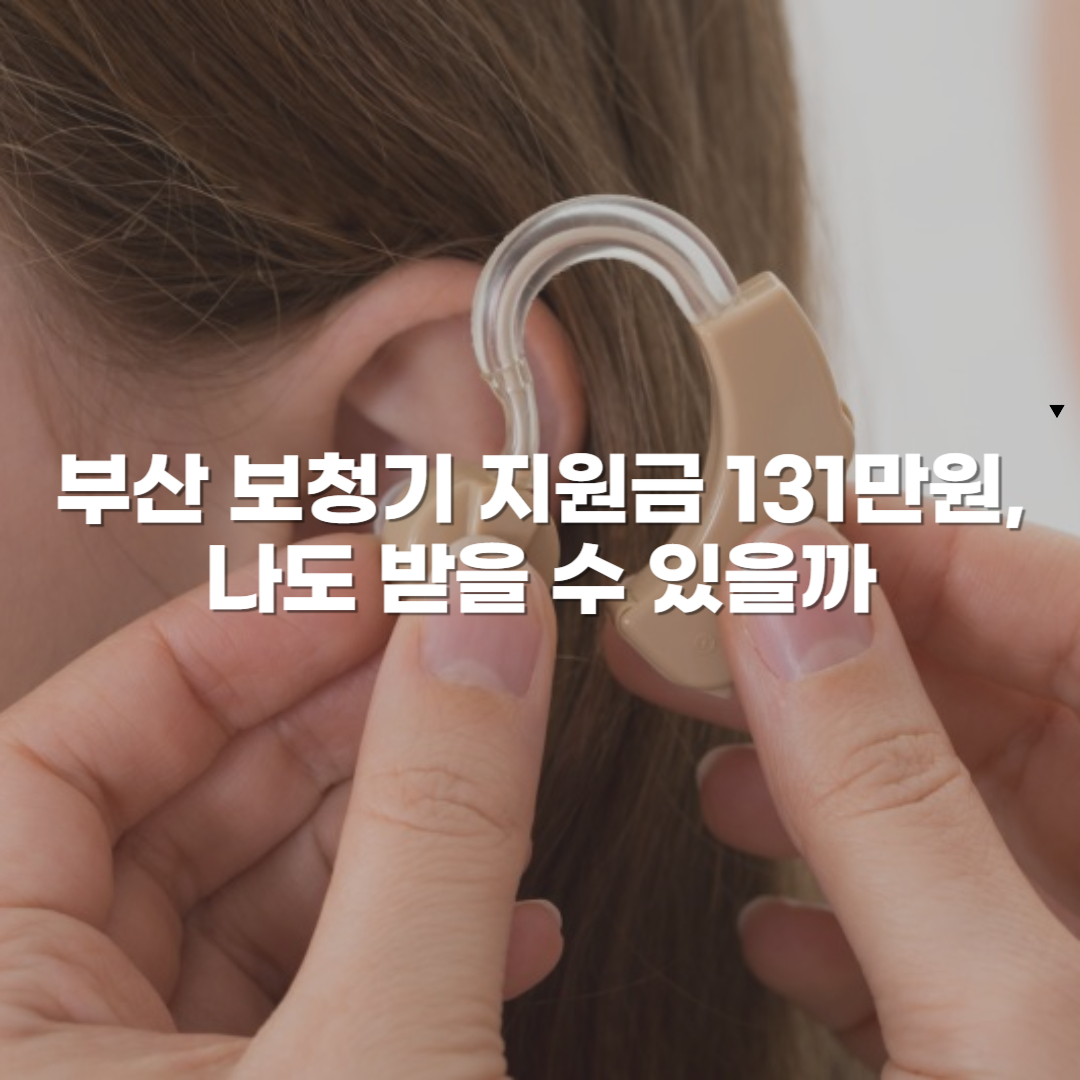 부산 보청기 지원금