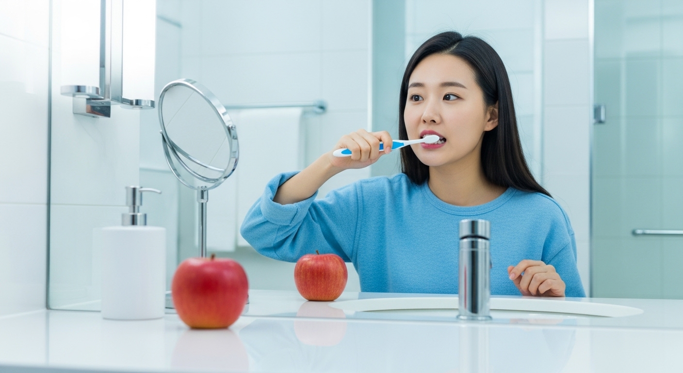 사과 치아 변색